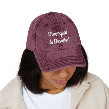 Divergent & Devoted Cap | Vintage Embroidered Hat - You're My Kind of Weird