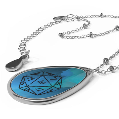 D20 Dice Necklace for Gamers Teardrop Dungeons & Dragons Pendant - You're My Kind of Weird