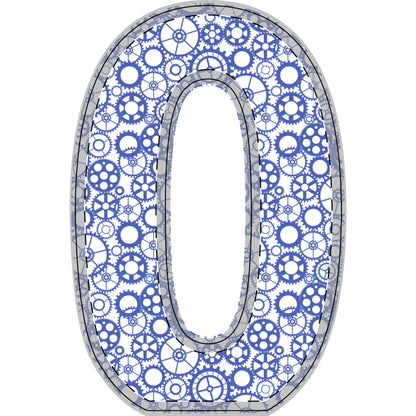 Freestanding Blue Gear Wooden Letters & Shapes - You're My Kind of Weird