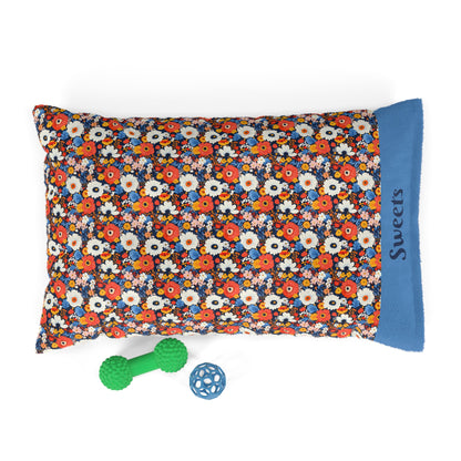 Personalized Floral Pet Bed with Name | Custom Dog Bed or Cat Bed - You're My Kind of Weird