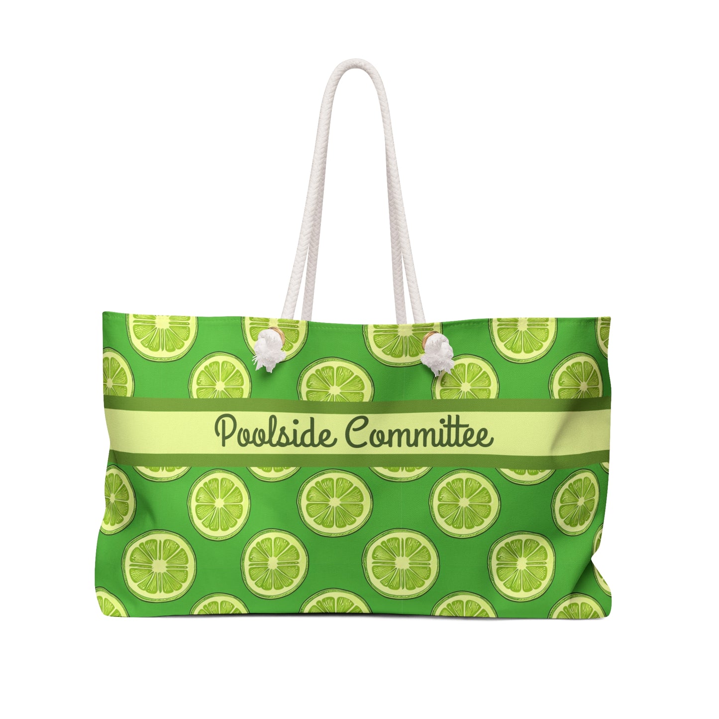 Personalized Dopamine Bag: Lime Weekender Summer Beach Bag - You're My Kind of Weird