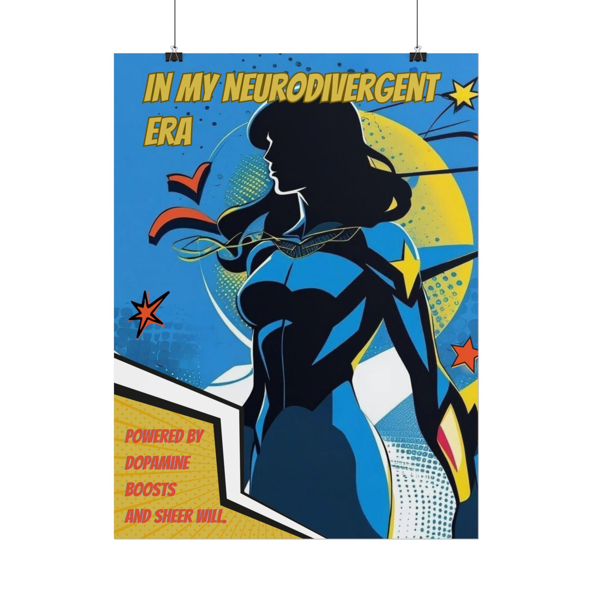 In My Neurodivergent Era Poster – ADHD Superhero Retro Comic Art Print - You're My Kind of Weird