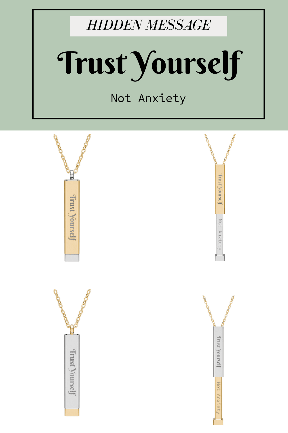 Hidden Message Necklace, Sliding Bar Necklace - You're My Kind of Weird