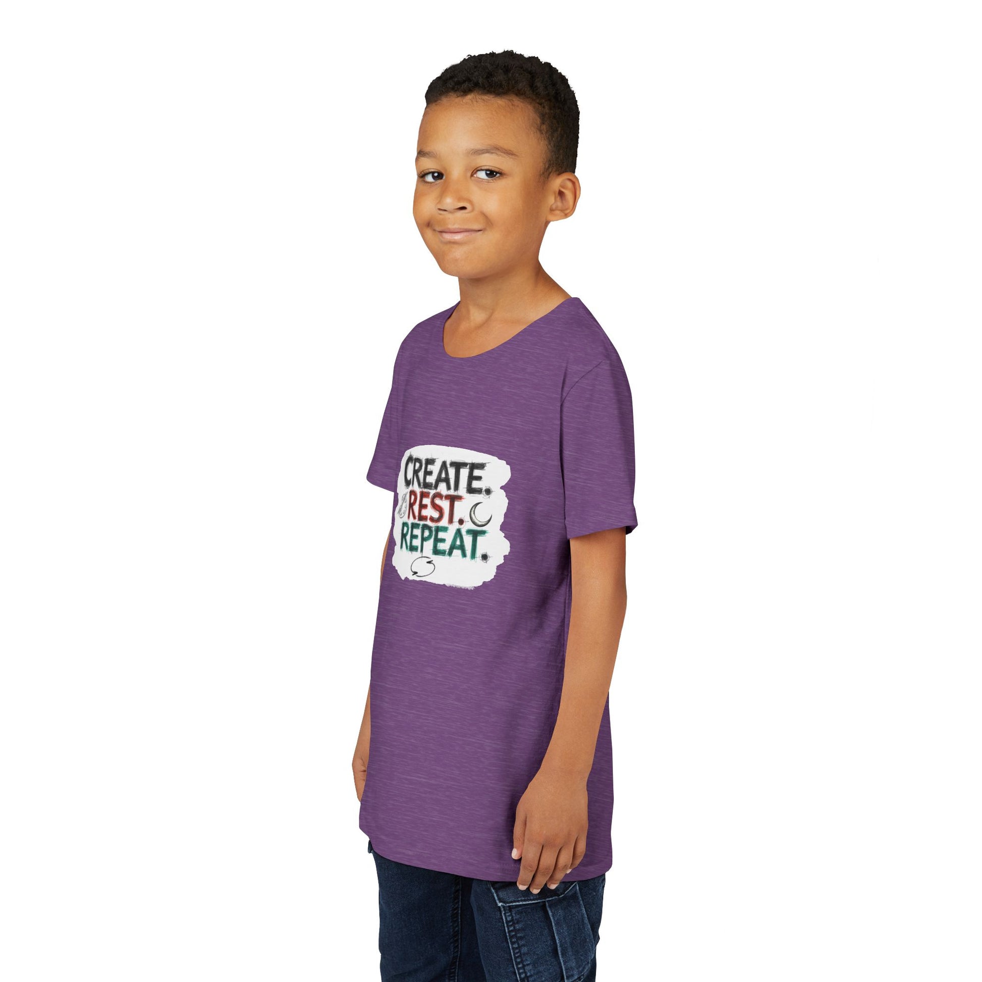 Create. Rest. Repeat. Kids Kwanzaa Shirt | Youth Creativity Tee | Uplifting Holiday Gift for Young Dreamers - You're My Kind of Weird