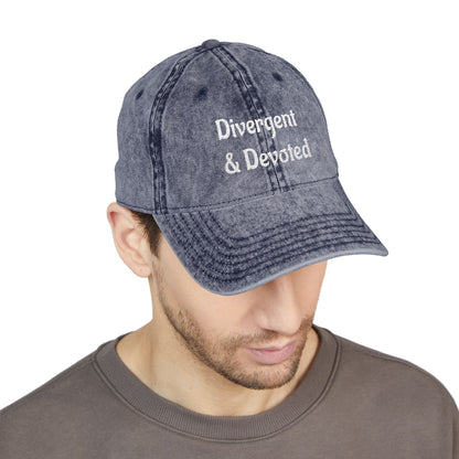 Divergent & Devoted Cap | Vintage Embroidered Hat - You're My Kind of Weird