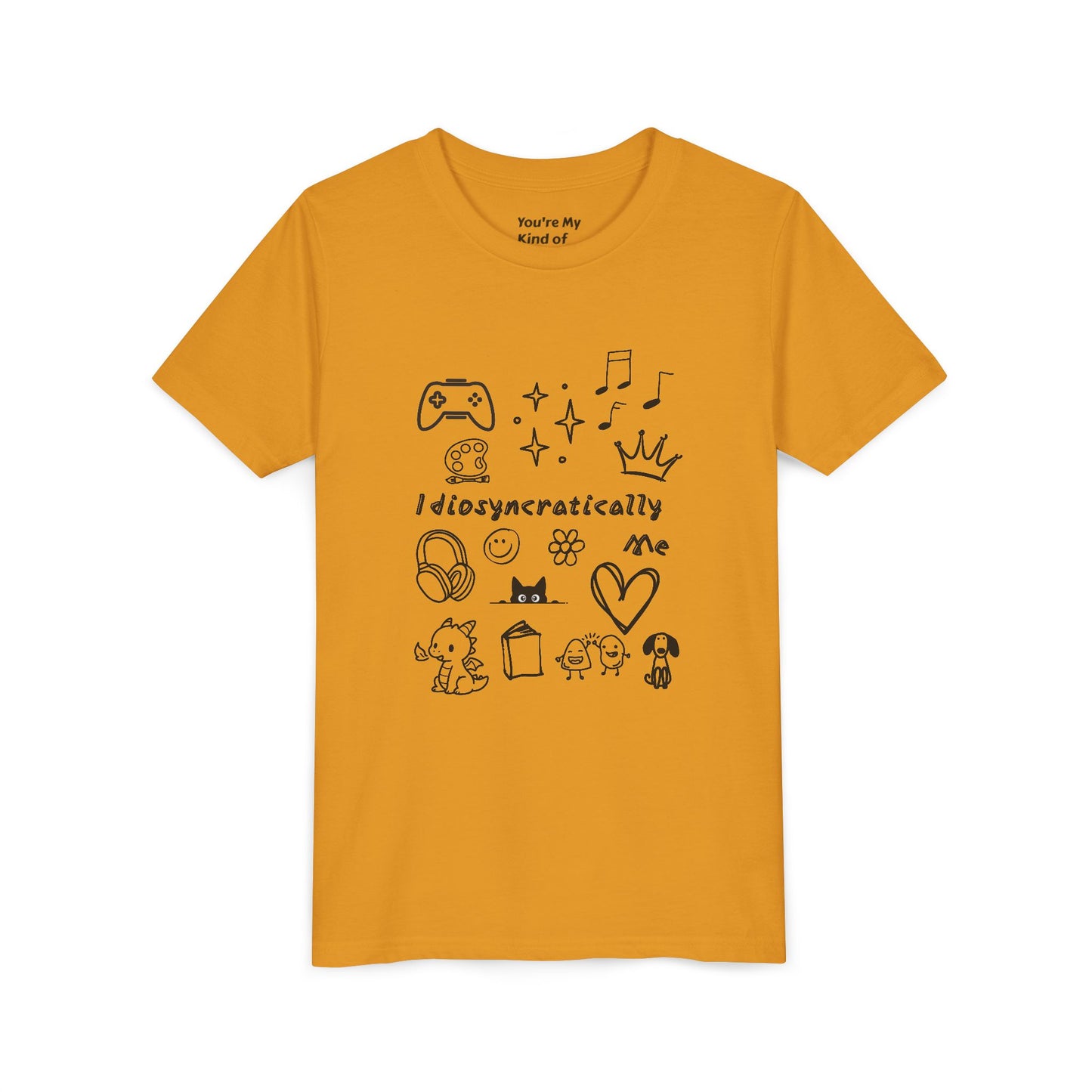 Idiosyncratically Me Youth Tee *CUSTOMIZE* | Pick doodles that are meaningful to YOU - You're My Kind of Weird