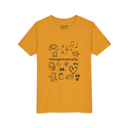 Idiosyncratically Me Youth Tee *CUSTOMIZE* | Pick doodles that are meaningful to YOU - You're My Kind of Weird