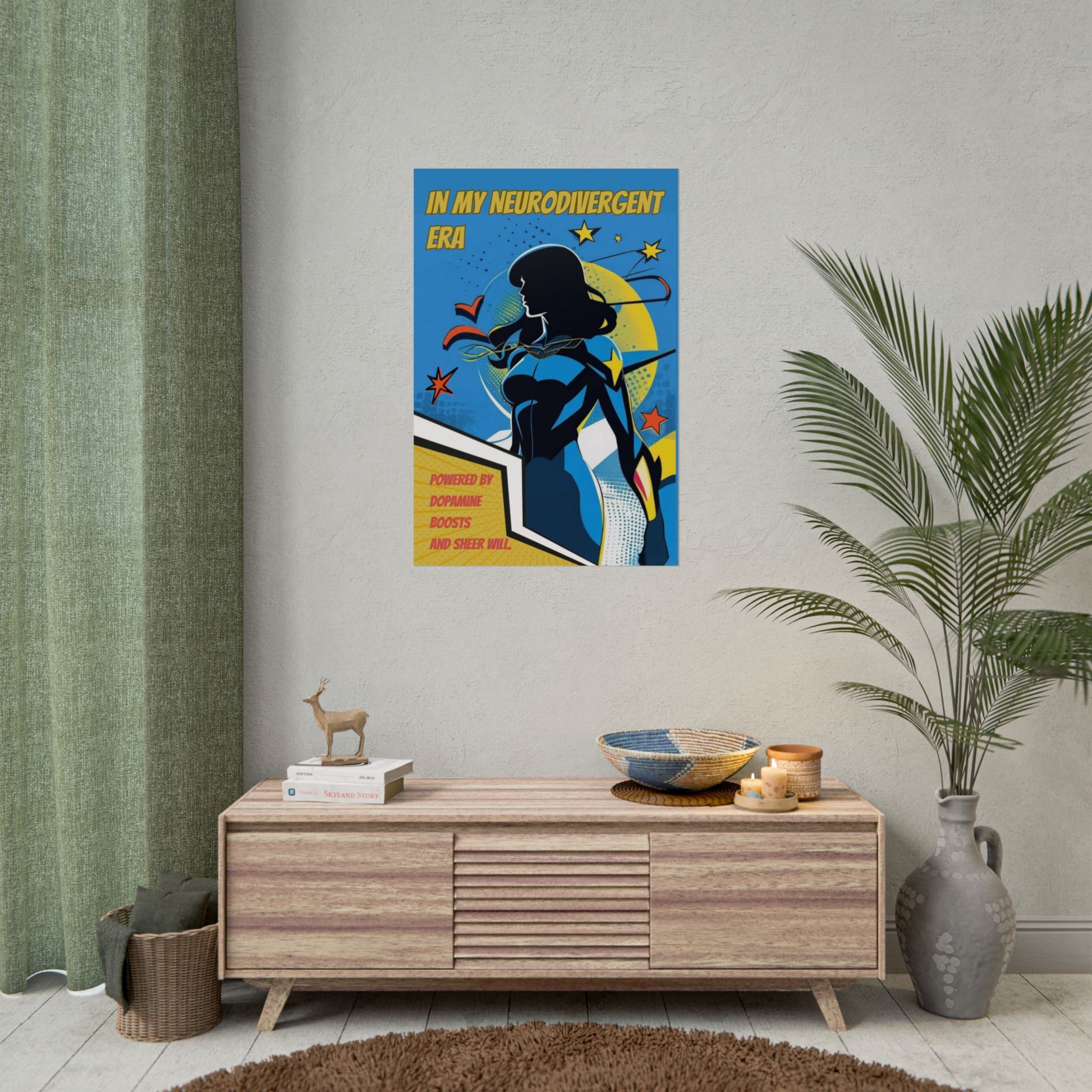 In My Neurodivergent Era Poster – ADHD Superhero Retro Comic Art Print - You're My Kind of Weird