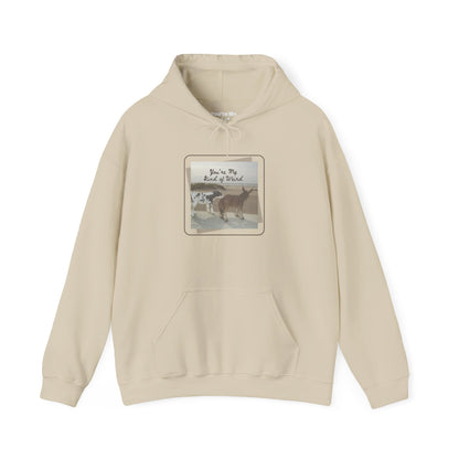Cozy Fleece Hoodie with Three-Panel Design, Animal Lover Gift, Casual Wear, Graphic Sweatshirt, Winter Apparel