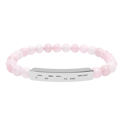 Autism Morse Code Bracelet | Minimalist Neurodiverse Jewelry | Natural Stone Beaded Bracelet - You're My Kind of Weird