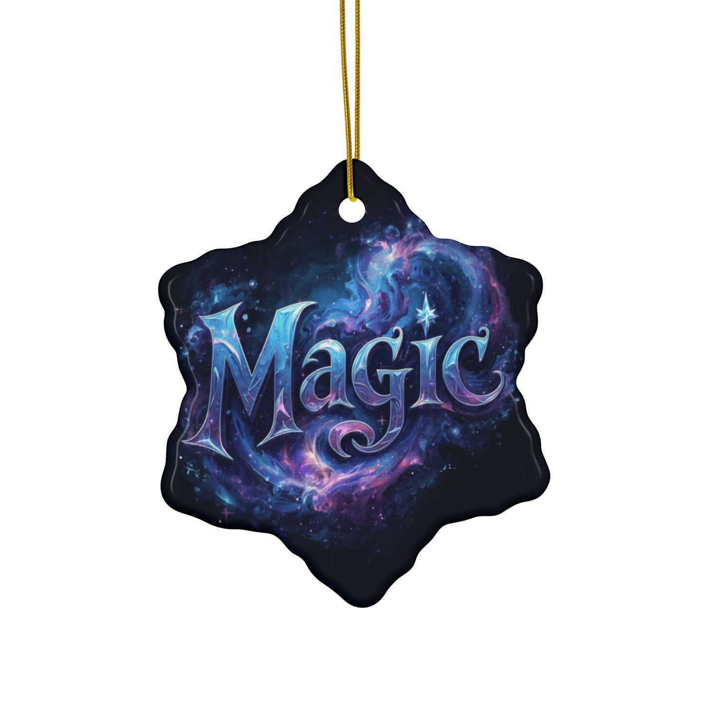 Neuroverse “Magic” Ornament – Cosmic Holiday Decor for Creative Souls | Ceramic Snowflake & Circle Shapes - You're My Kind of Weird