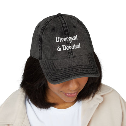 Divergent & Devoted Cap | Vintage Embroidered Hat - You're My Kind of Weird