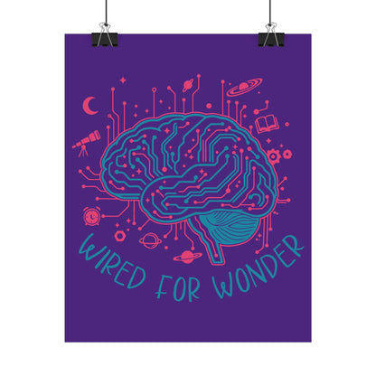 Rolled Poster — Wired for Wonder Art Print (Purple Edition) - You're My Kind of Weird