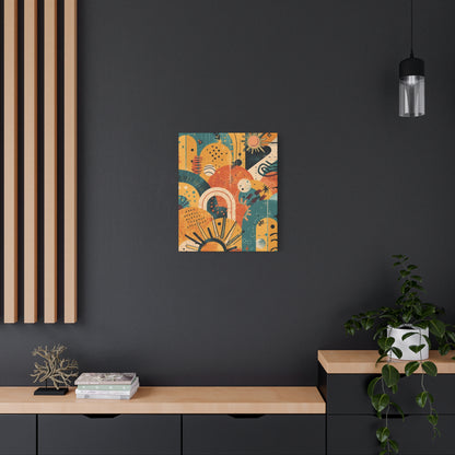 Dopamine Fun Abstract Retro Sunset Collage Canvas - You're My Kind of Weird