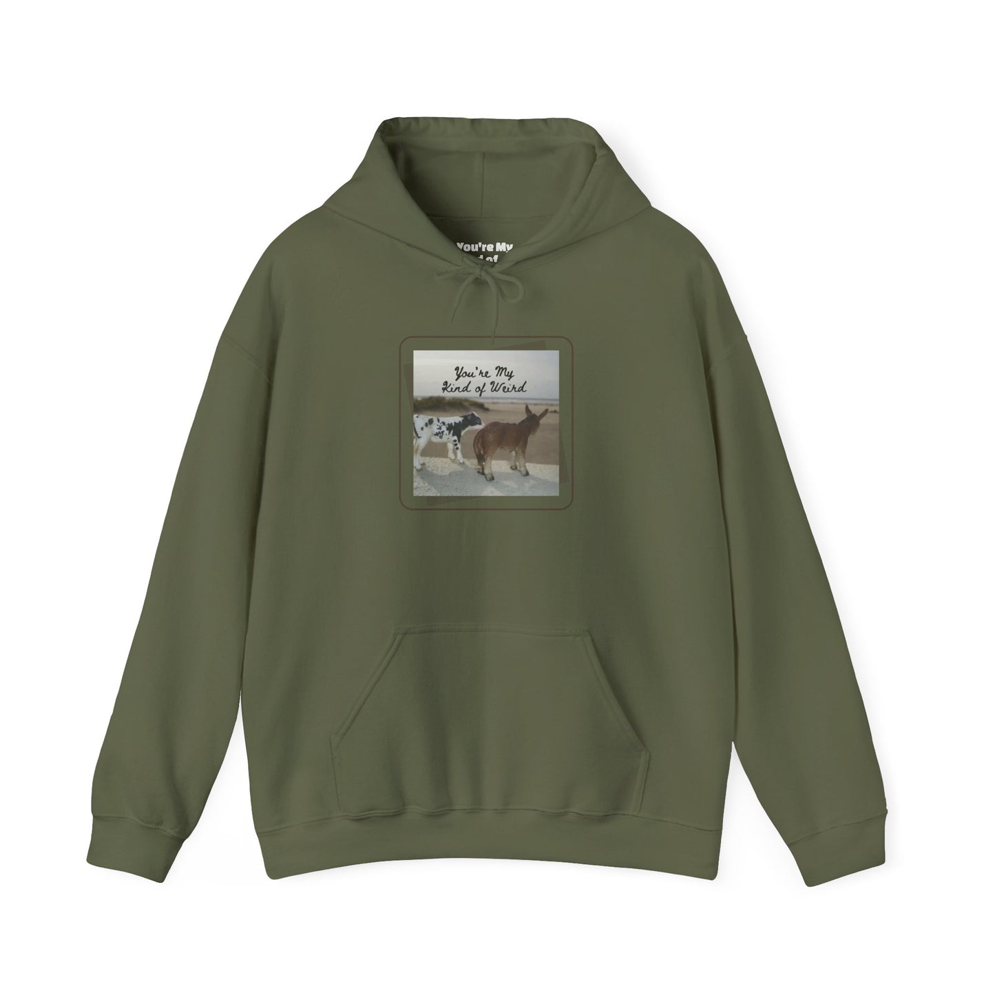 Cozy Fleece Hoodie with Three-Panel Design, Animal Lover Gift, Casual Wear, Graphic Sweatshirt, Winter Apparel