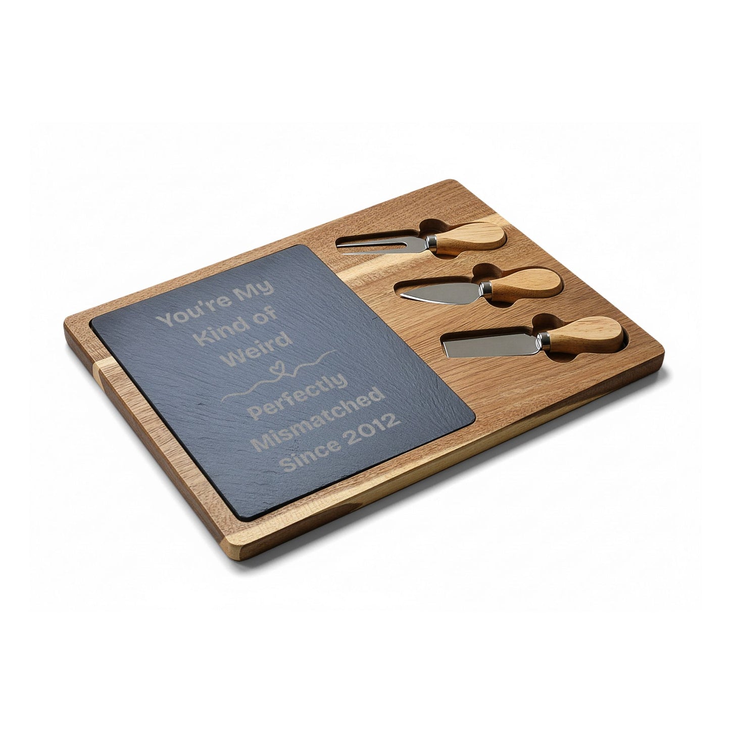 You're My Kind of Weird Personalized Charcuterie Board | Engraved Slate Paddle - You're My Kind of Weird
