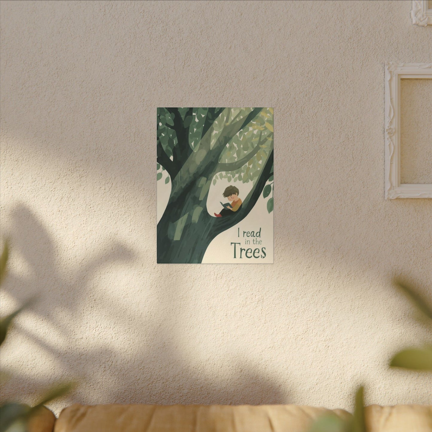 I read in the Trees Canvas Art | Reading Decor for Book Lovers, Wall Art for Kids, Unique Gift for Readers, Educational Wall Decor, Literary Gift - You're My Kind of Weird