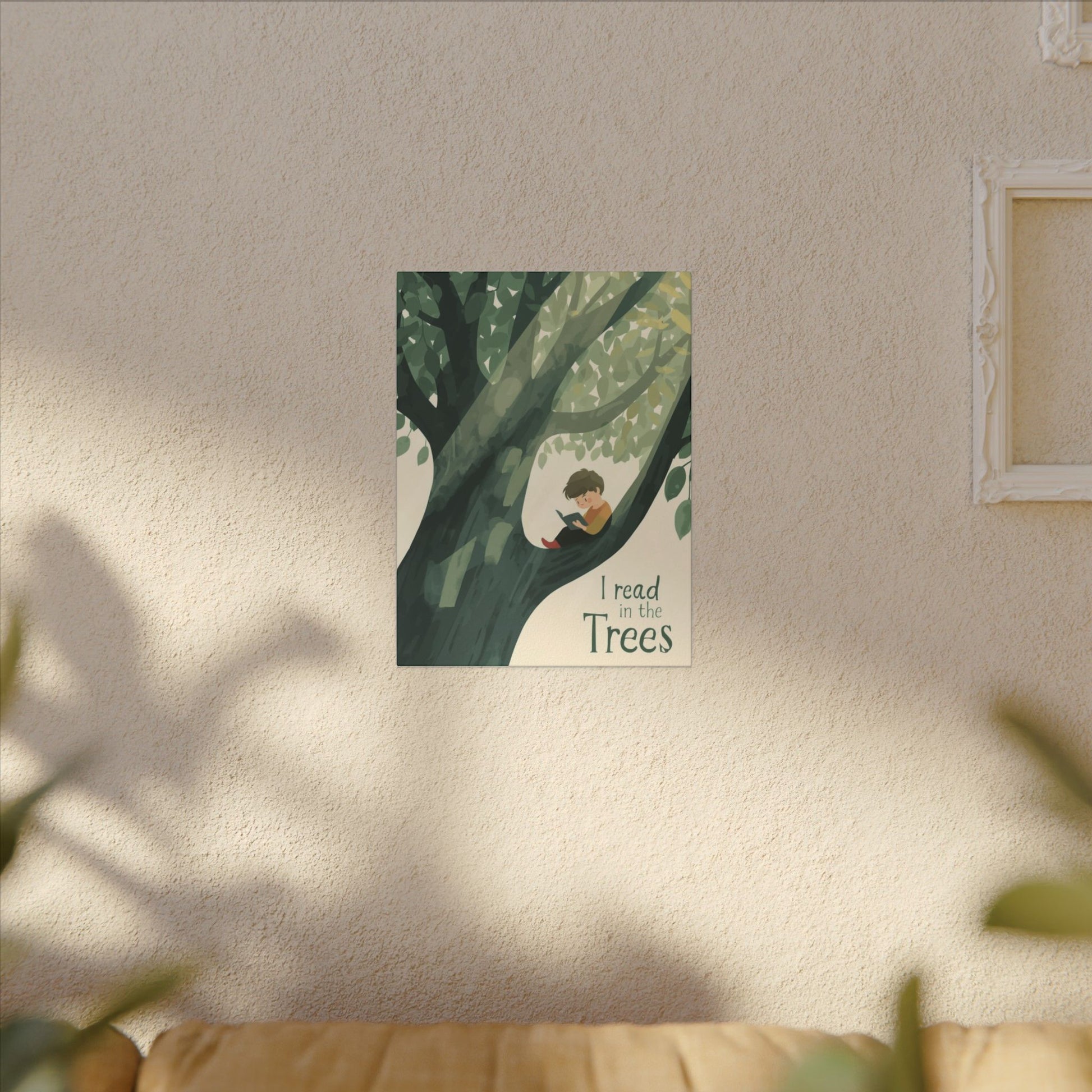 I read in the Trees Canvas Art | Reading Decor for Book Lovers, Wall Art for Kids, Unique Gift for Readers, Educational Wall Decor, Literary Gift - You're My Kind of Weird