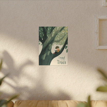 I read in the Trees Canvas Art | Reading Decor for Book Lovers, Wall Art for Kids, Unique Gift for Readers, Educational Wall Decor, Literary Gift - You're My Kind of Weird