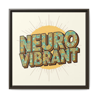 Neuro Vibrant Framed Canvas Art — Colorful Retro Wall Print - You're My Kind of Weird