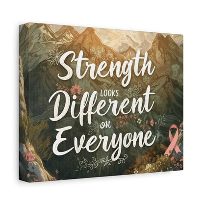 Strength Looks Different on Everyone Canvas Art Print, Motivational Wall Decor - You're My Kind of Weird Canvas