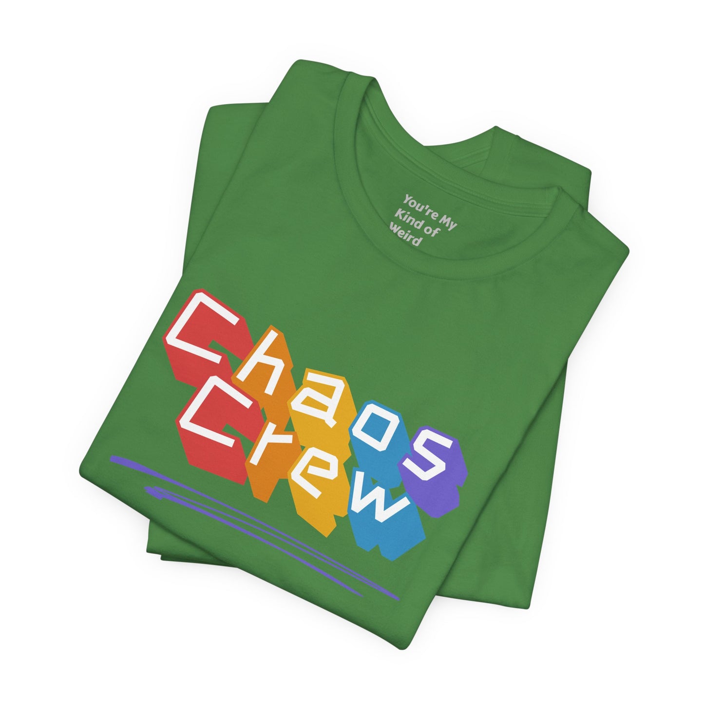 Chaos Crew Tee — Colorful Retro Graffiti Graphic T-Shirt - You're My Kind of Weird