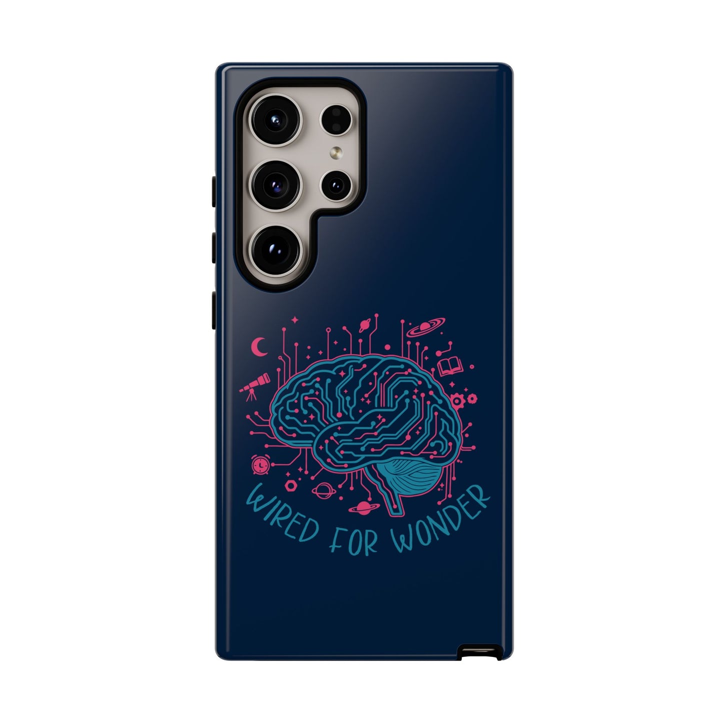 "Wired for Wonder" Brain Tech Design Samsung Galaxy Phone Case - You're My Kind of Weird