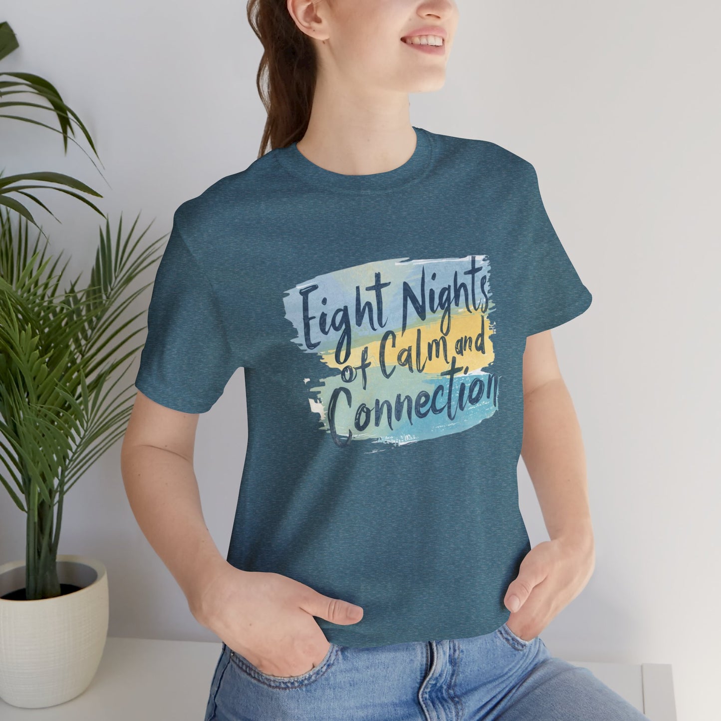Eight Nights of Calm and Connection Hanukkah Shirt | Mindful Holiday Tee | Jewish Festival of Lights Shirt - You're My Kind of Weird