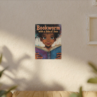 Bookworm Canvas Art | Reading Decor for Book Lovers, Wall Art for Kids, Unique Gift for Readers, Educational Wall Decor, Literary Gift
