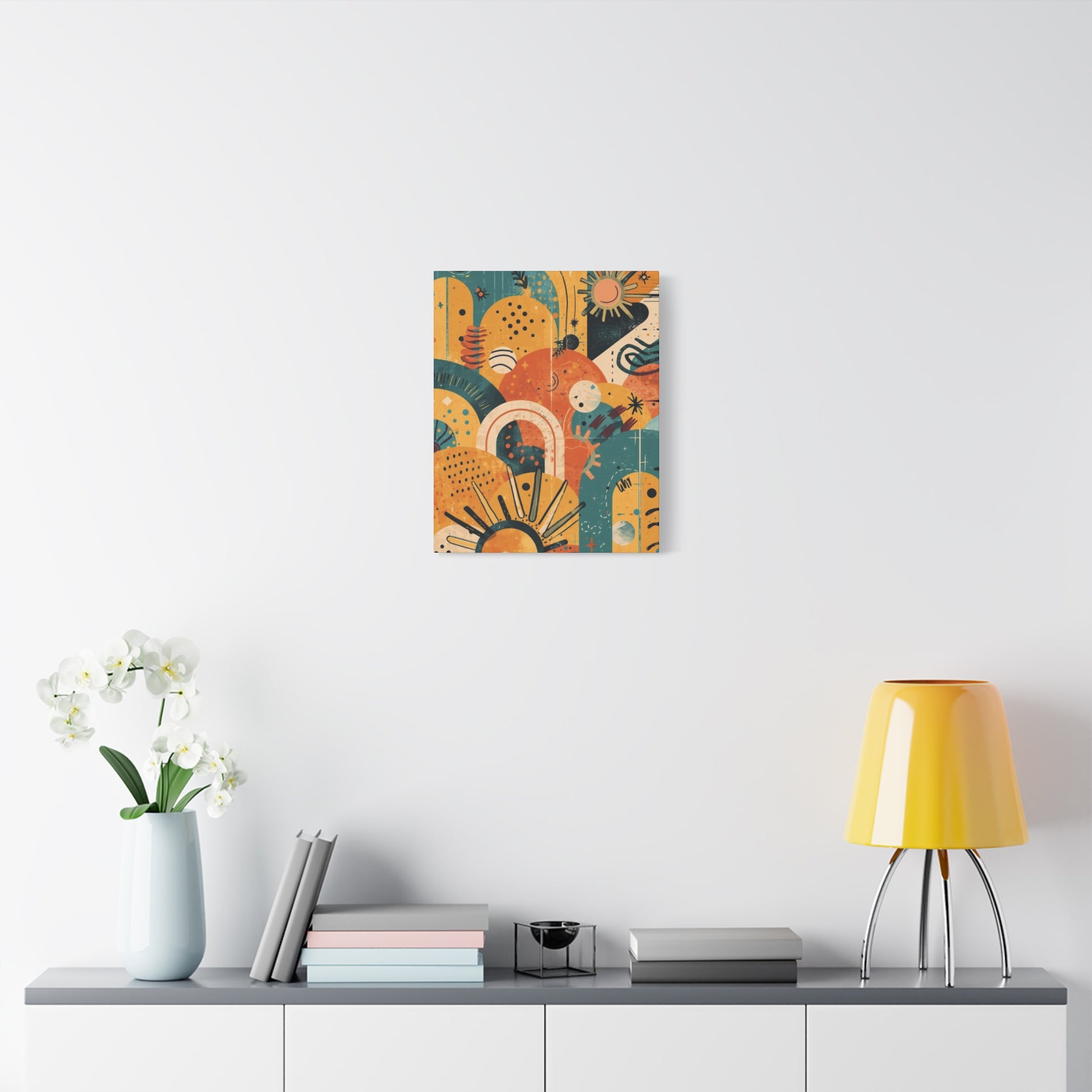 Dopamine Fun Abstract Retro Sunset Collage Canvas - You're My Kind of Weird