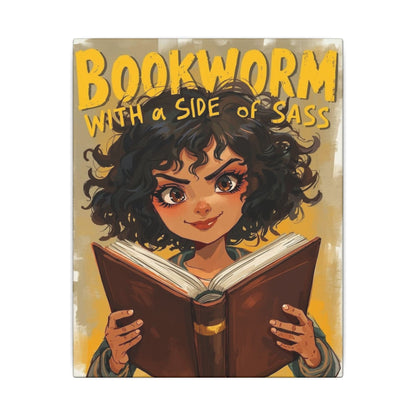 Bookworm Canvas Art | Reading Decor for Book Lovers, Wall Art for Kids, Unique Gift for Readers, Educational Wall Decor, Literary Gift
