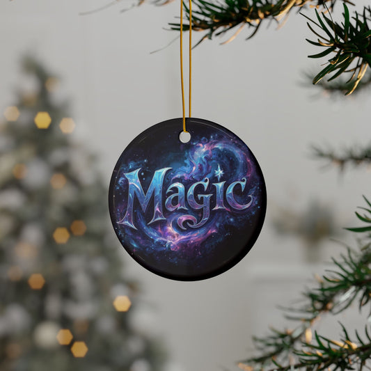 Neuroverse “Magic” Ornament – Cosmic Holiday Decor for Creative Souls | Ceramic Snowflake & Circle Shapes - You're My Kind of Weird