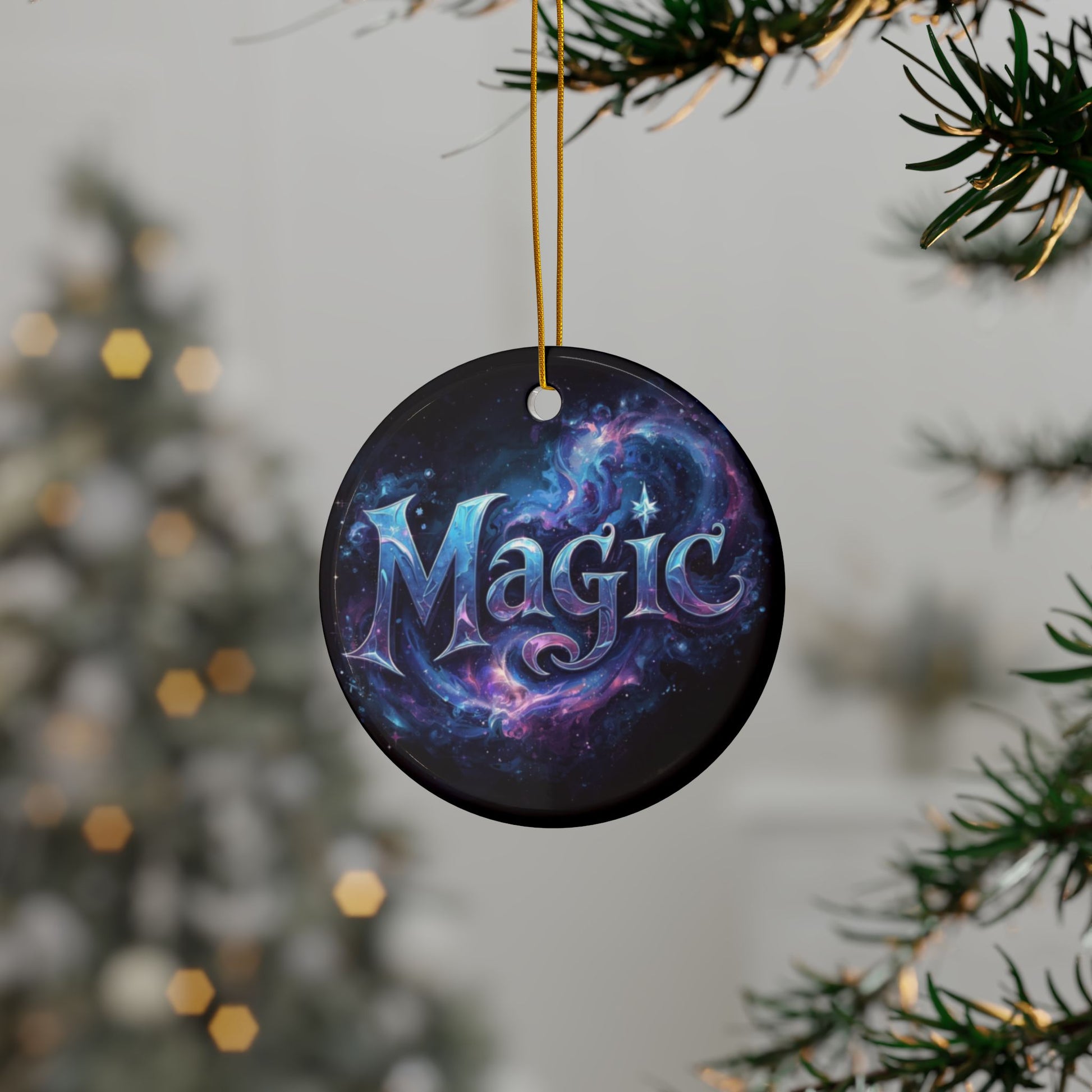 Neuroverse “Magic” Ornament – Cosmic Holiday Decor for Creative Souls | Ceramic Snowflake & Circle Shapes - You're My Kind of Weird