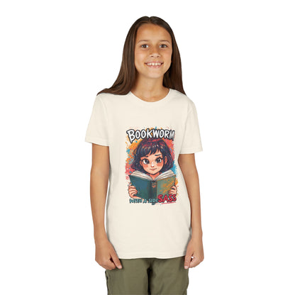 Kids Bookworm Sass Tee, Fun T-Shirt for Young Readers, Gift for Book Lovers, Back to School Apparel, Cute Kid's Graphic Tee