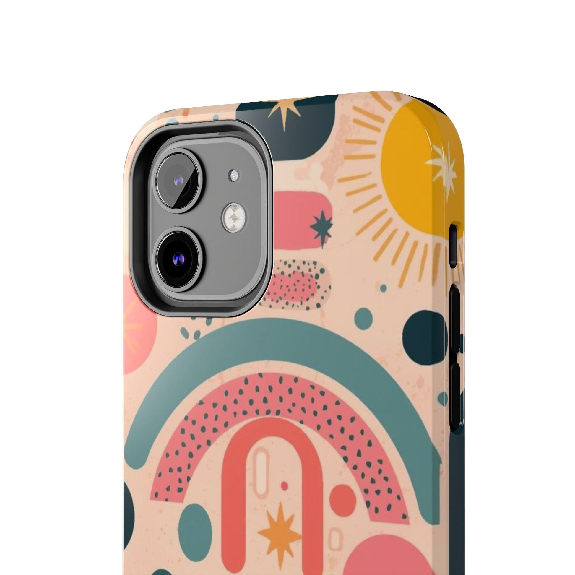 Dopamine Blast Retro Rainbow Pattern i - Phone Case | Abstract Boho Sun Design - You're My Kind of Weird