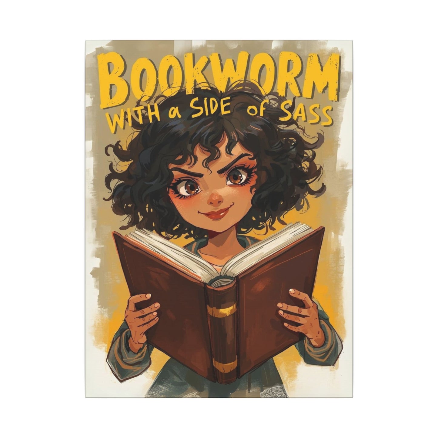 Bookworm Canvas Art | Reading Decor for Book Lovers, Wall Art for Kids, Unique Gift for Readers, Educational Wall Decor, Literary Gift