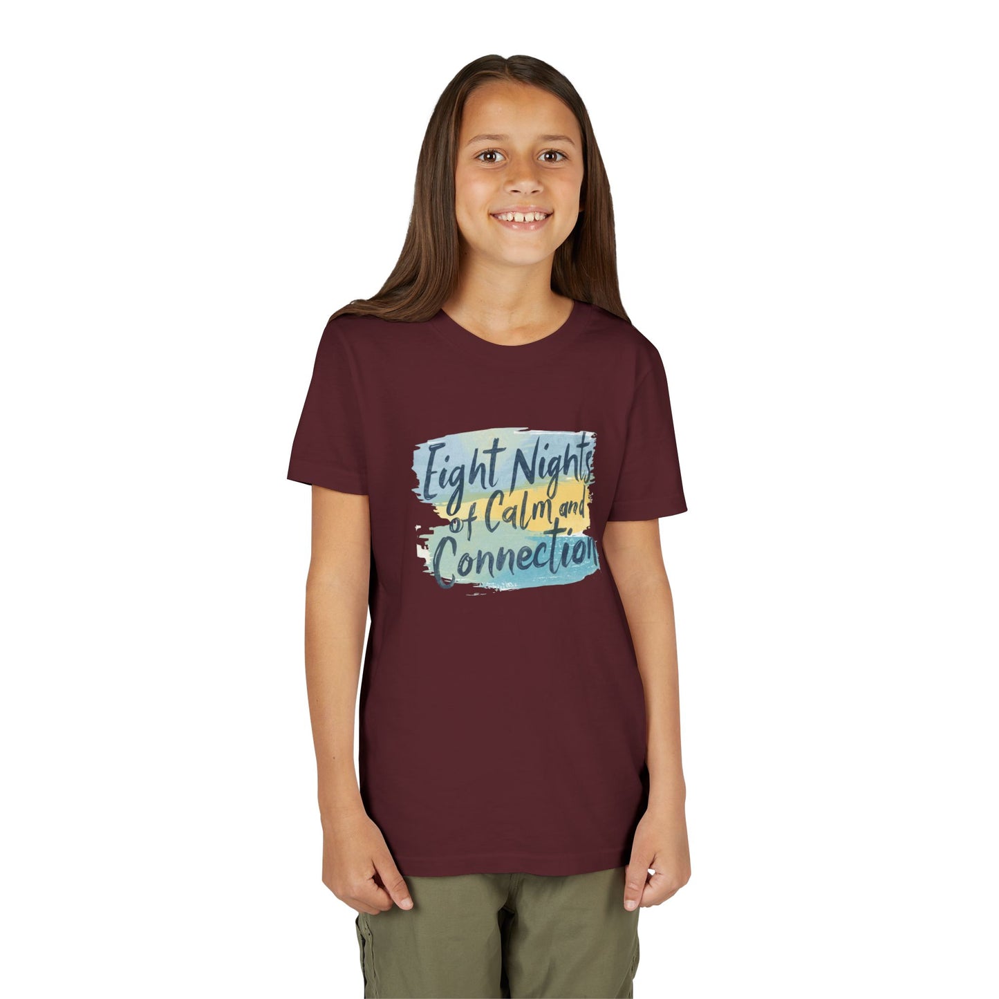 Eight Nights of Calm and Connection Kids Hanukkah Shirt | Mindful Holiday Tee for Children | Soft Youth Hanukkah Gift - You're My Kind of Weird