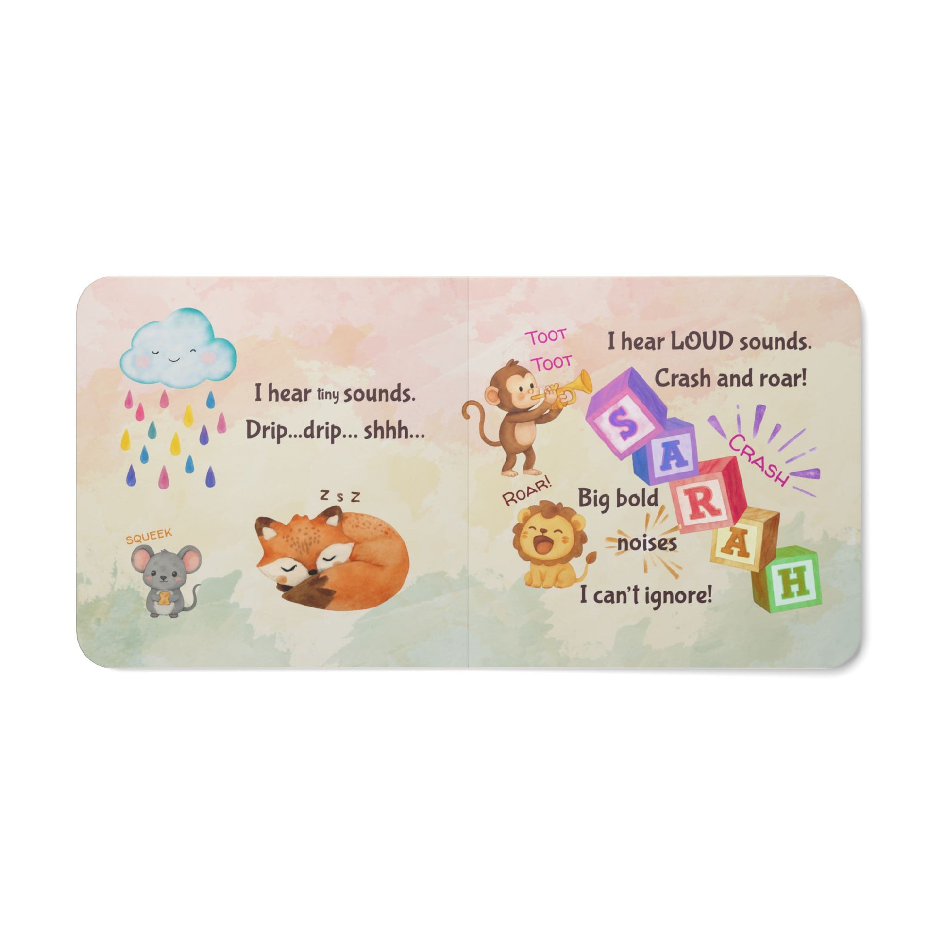Personalized Baby Board Book "Wired for Wonder: Hello, Senses" A First Sensory Book - You're My Kind of Weird