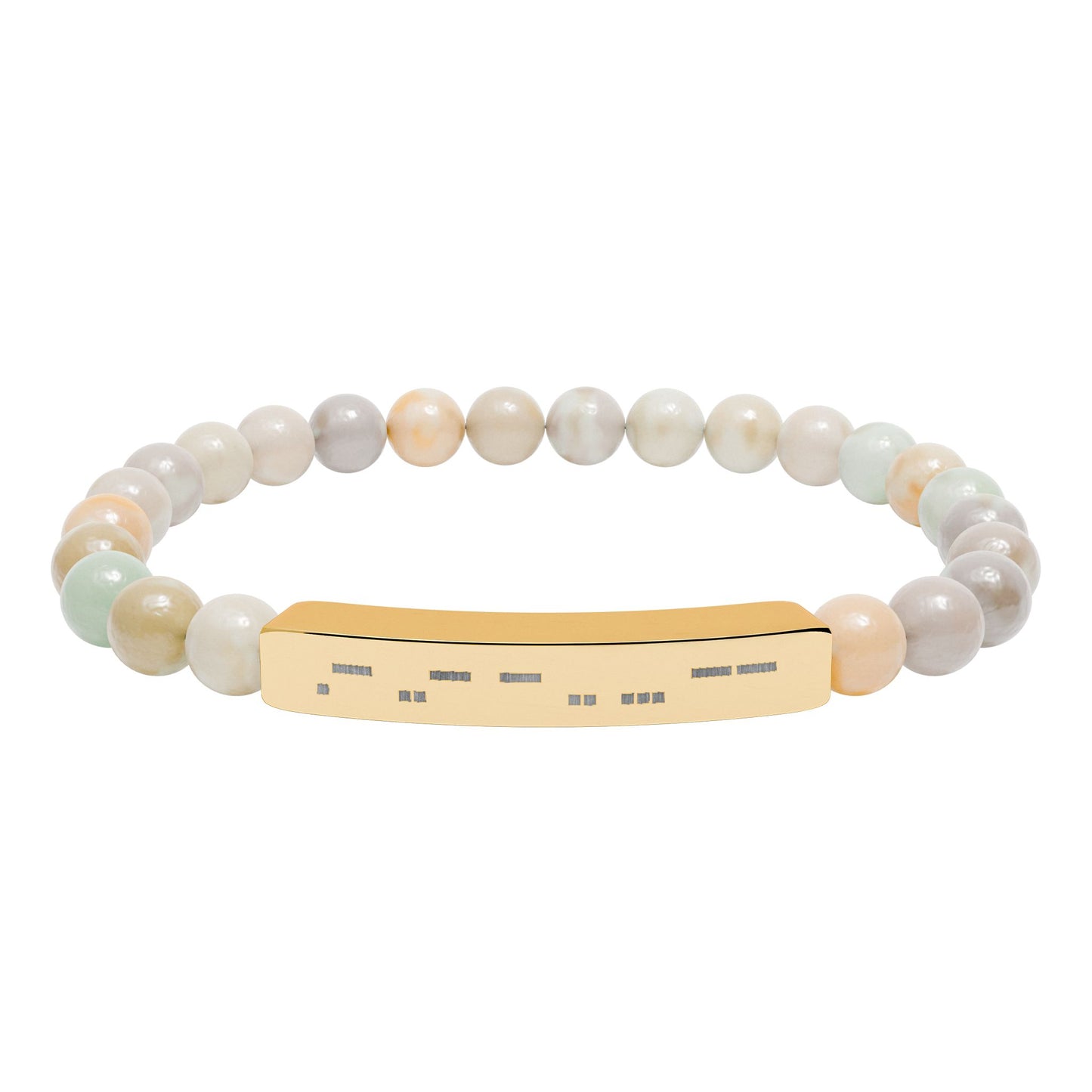 Autism Morse Code Bracelet | Minimalist Neurodiverse Jewelry | Natural Stone Beaded Bracelet - You're My Kind of Weird