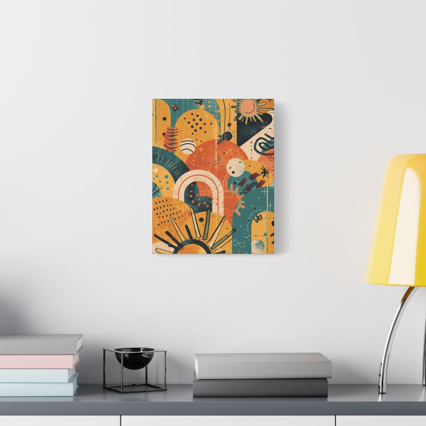 Dopamine Fun Abstract Retro Sunset Collage Canvas - You're My Kind of Weird