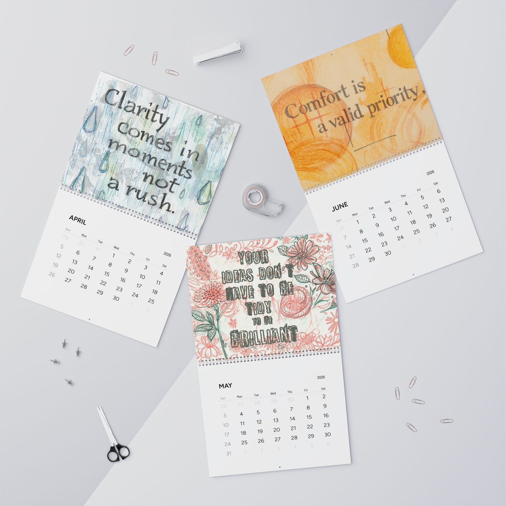 The Gentle Year: A Neurodivergent - Affirming 2026 Wall Calendar - You're My Kind of Weird