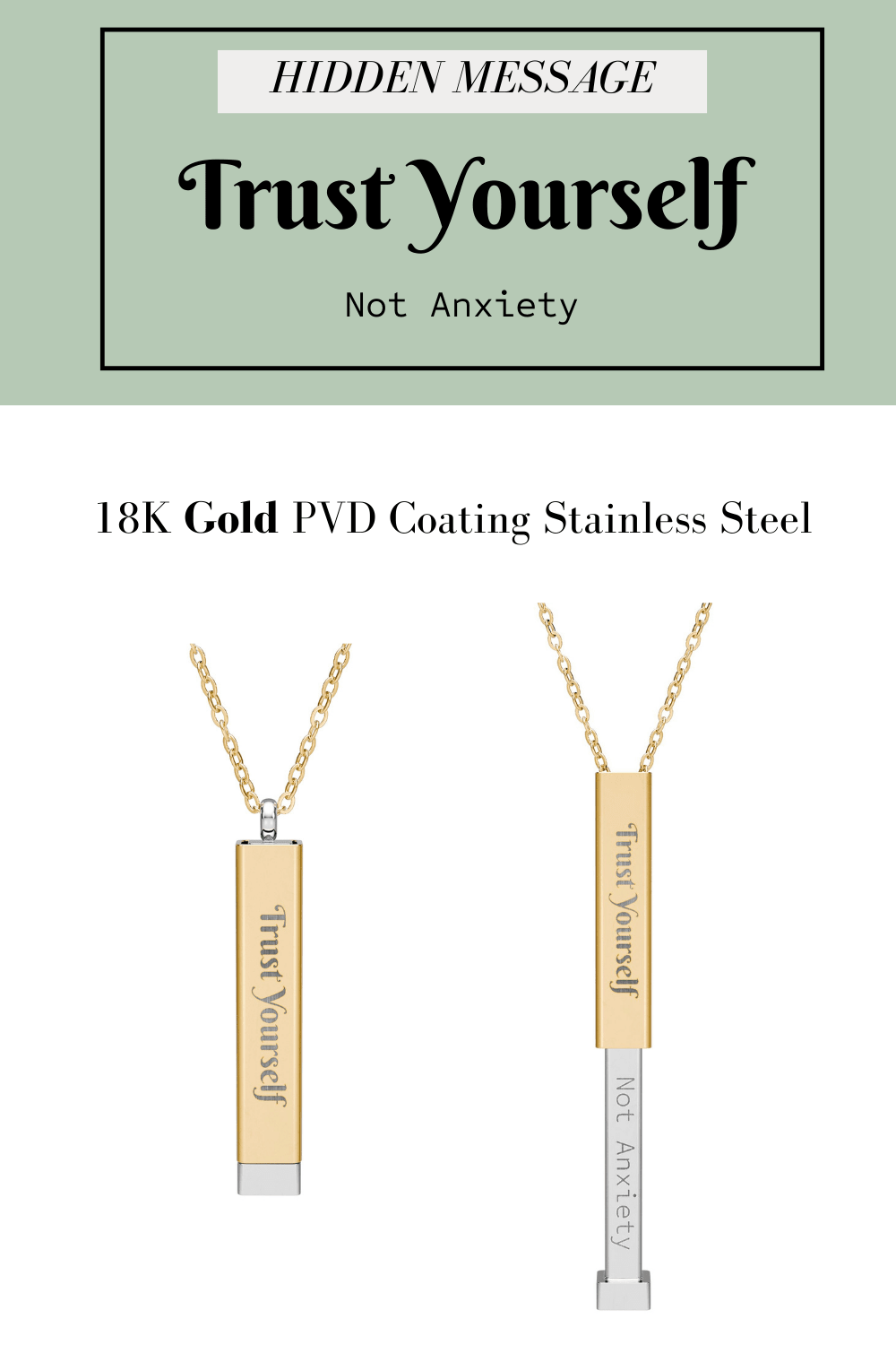 Hidden Message Necklace, Sliding Bar Necklace - You're My Kind of Weird