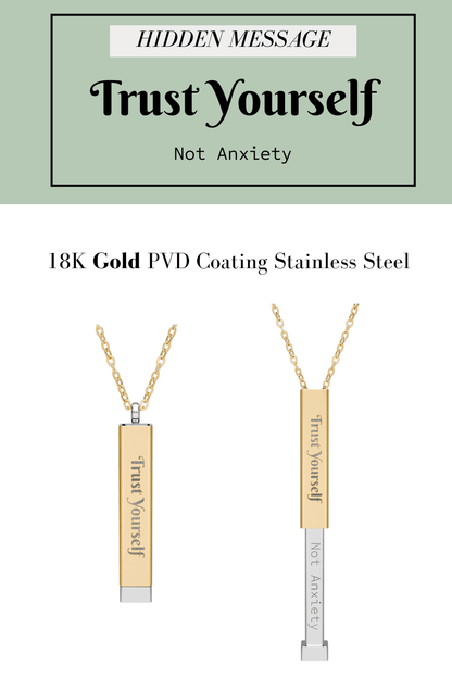 Hidden Message Necklace, Sliding Bar Necklace - You're My Kind of Weird