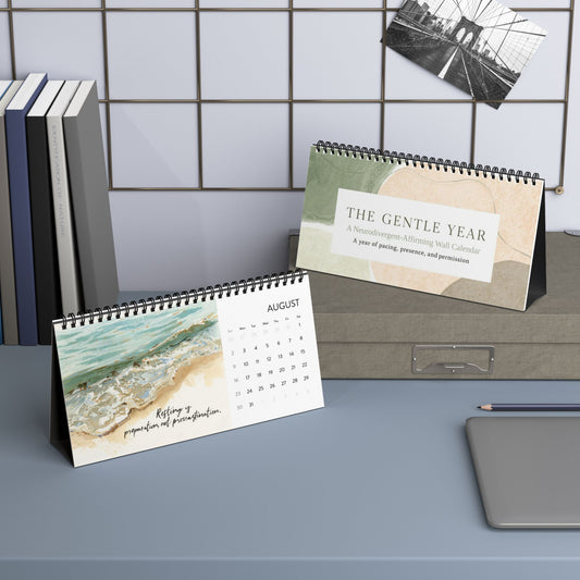 The Gentle Year 2026 Desktop Calendar — Neurodivergent - Affirming Inspirational Desk Calendar - You're My Kind of Weird