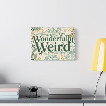 Wonderfully Weird Matte Canvas Art Print, Quirky Home Decor, Unique Gift for Friends, Whimsical Wall Art, Perfect for Occasions