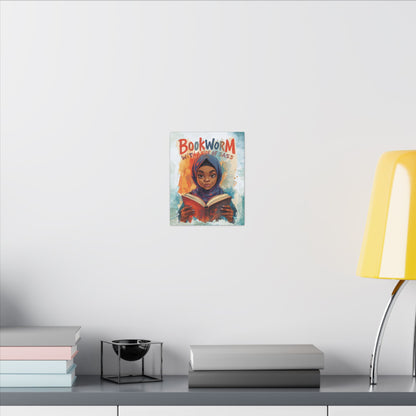Bookworm Canvas Art | Reading Decor for Book Lovers, Wall Art for Kids, Unique Gift for Readers, Educational Wall Decor, Literary Gift