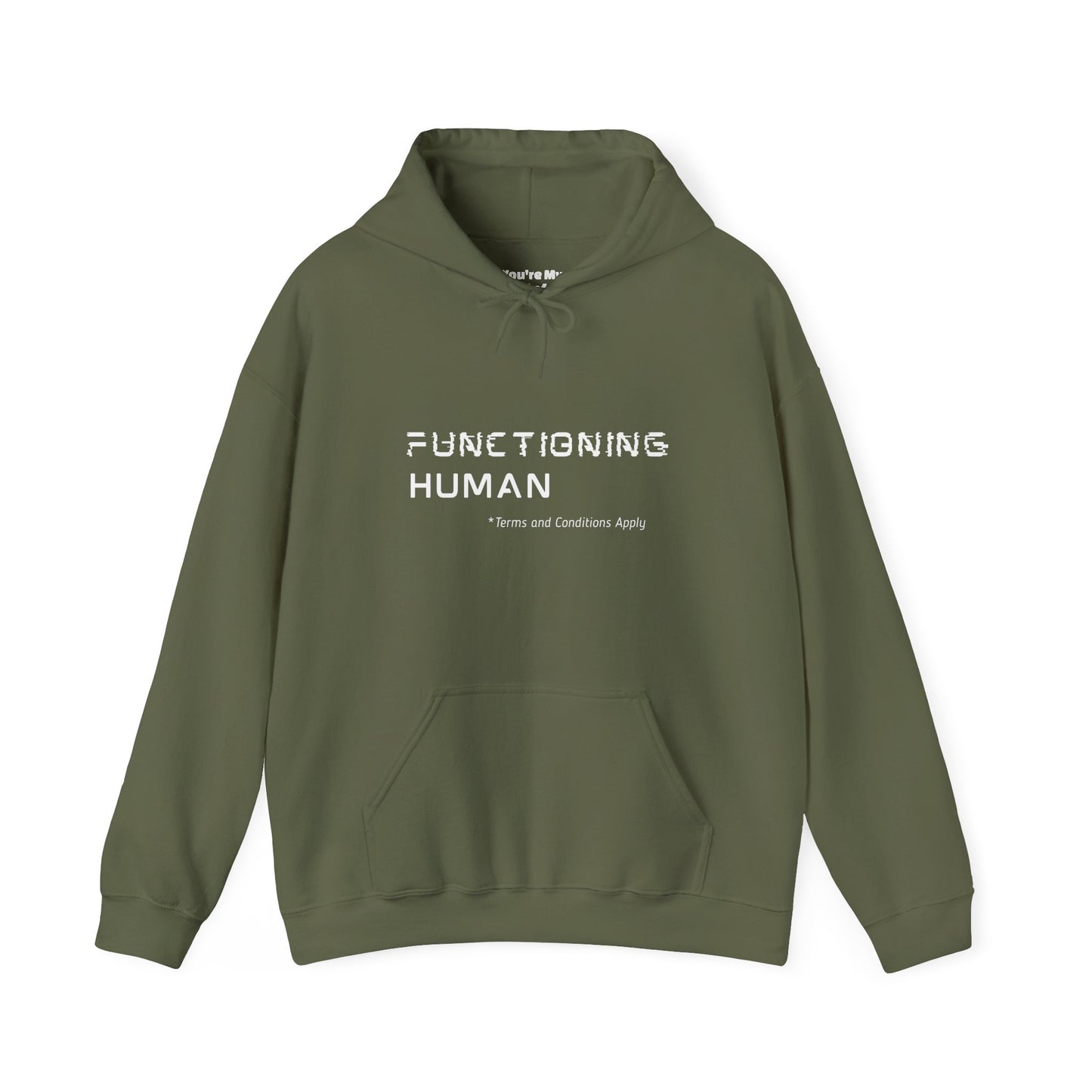 Functioning Human Hoodie – Funny Unisex Heavy Blend™ Sweatshirt, Cozy Cotton-Poly Blend, Casual Gift