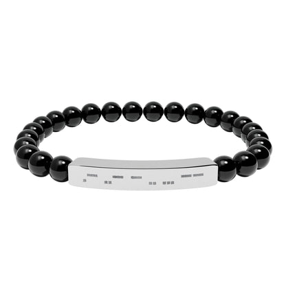 Autism Morse Code Bracelet | Minimalist Neurodiverse Jewelry | Natural Stone Beaded Bracelet - You're My Kind of Weird