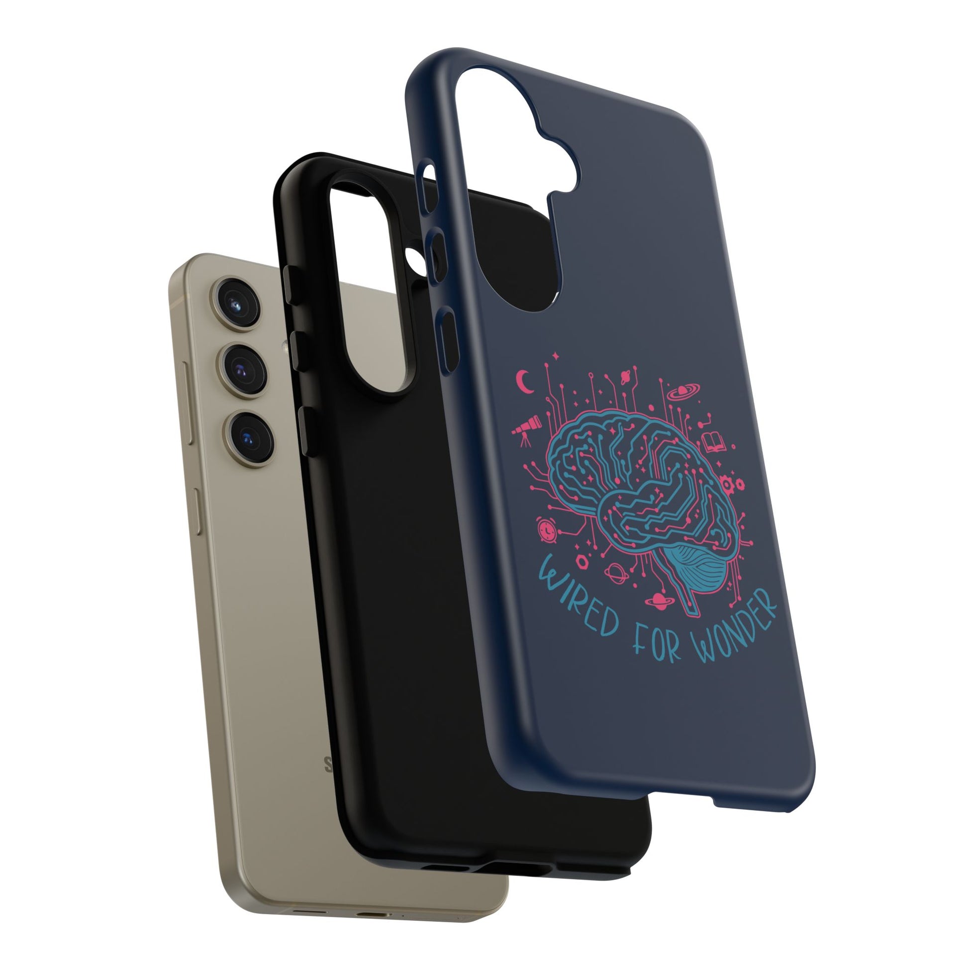 "Wired for Wonder" Brain Tech Design Samsung Galaxy Phone Case - You're My Kind of Weird
