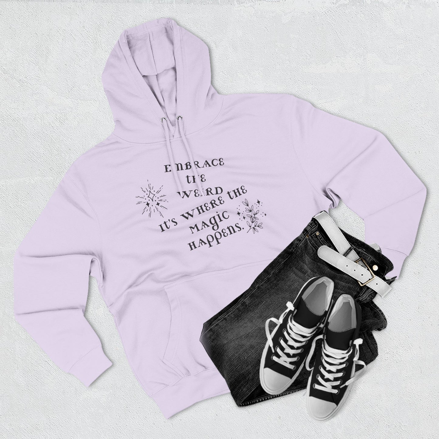 Embrace the Weird Fleece Hoodie | Comfortable Magic Happens Hoodie, Cozy Casual Wear, Unique Gift for Creatives, Inspirational [...]